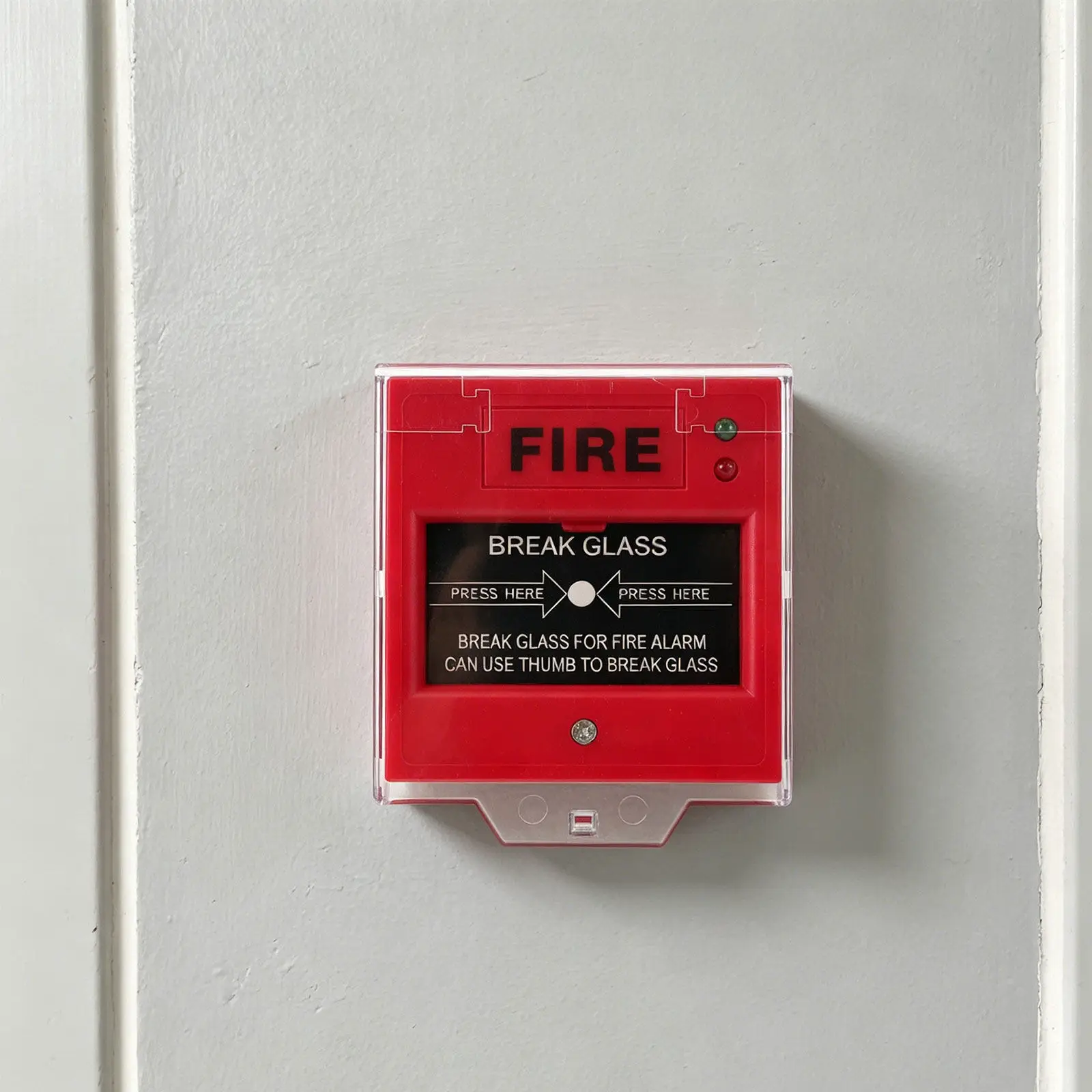 1Set Fire Alarm Button Red Mechanical Press Manual Call Point Emergency Break Glass Station Office School Warehouse