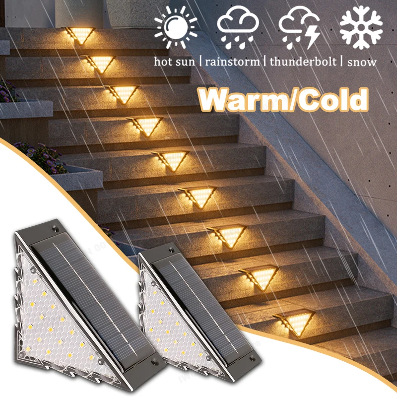 

2-16PCS Solar Deck Lights Outdoor Fence Lights Waterproof Solar Step Lamp for Railing Stairs Pathway Garden Light Decoration