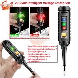 AC 25-250V Intelligent Voltage Tester Pen AC Electrical Screwdriver Test Pencil Voltmeter Power Indicator Zero Line Tester Tools