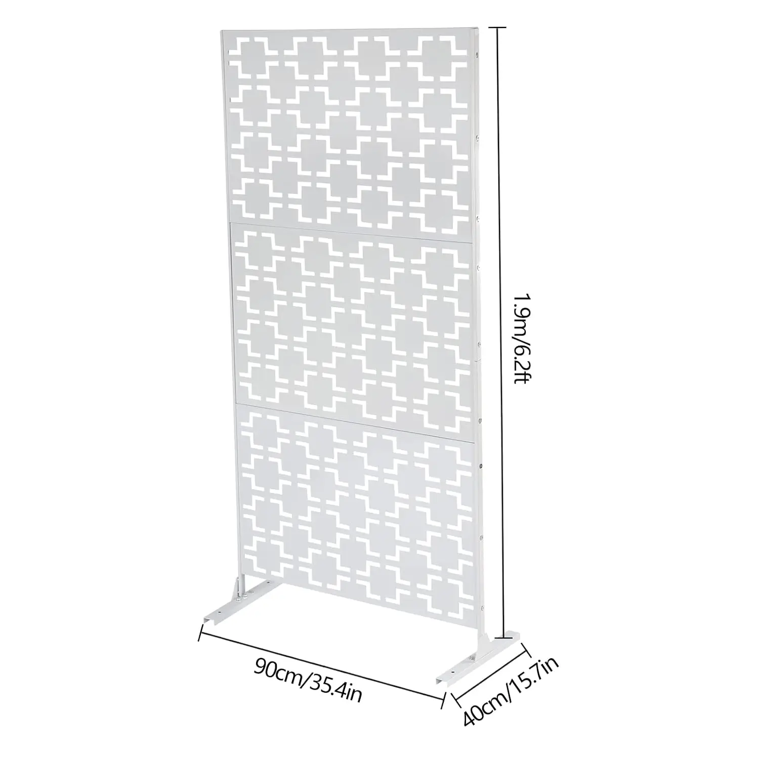 Privacy Screen Metal Planter Wall Panel, Modern Freestanding Fence Room Divider for Dorm Studio Office, Customized