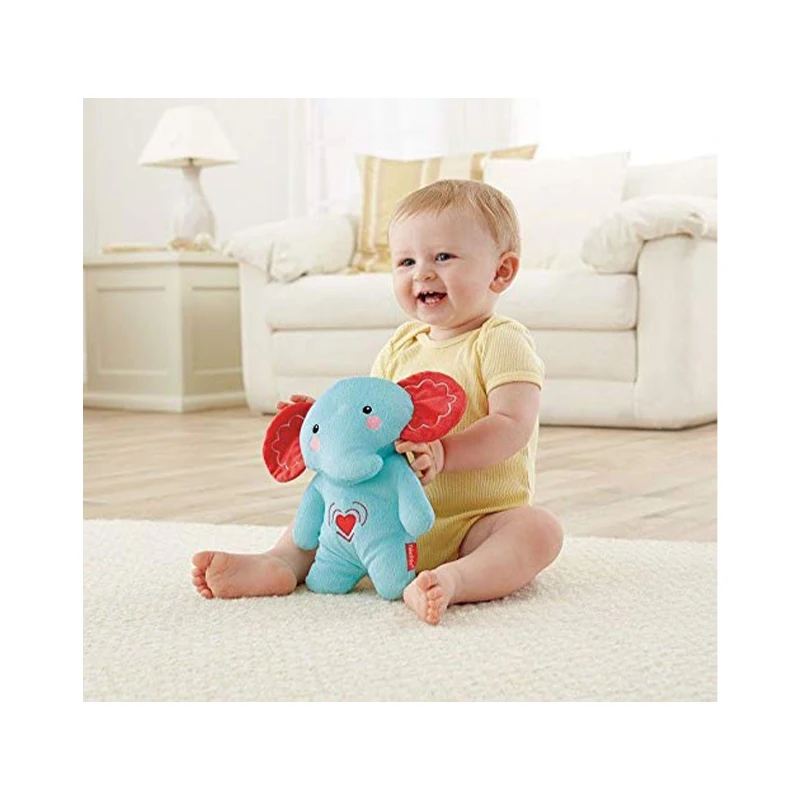 Original Fisher-Price Calmante Vibrações Chupeta Cuddle Elefante Habilidades Sensoriais Conforto e Segurança Brinquedos de Pelúcia Eletrônicos