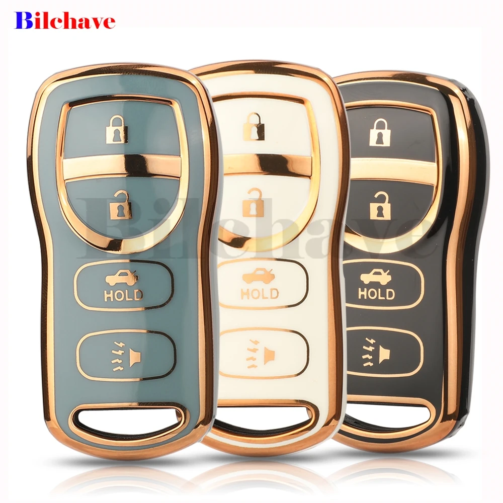 

jingyuqin TPU Car Key Case Cover For Nissan Tiida Sentra X-trail T30 Altima Frontier Armada Maxima Infiniti QX56 JA60 FX35 FX 35