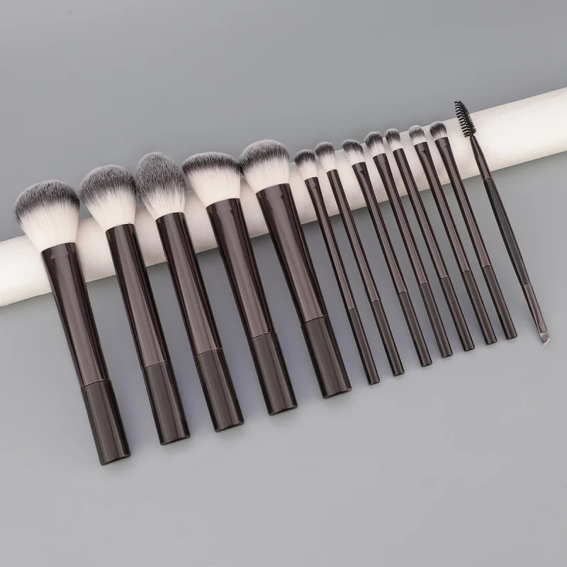 13SupportRTLong Tube Makeup Brush Set Soft Bristles Loose Powder Blush Highlight Contour Brush Eyeshadow Brush