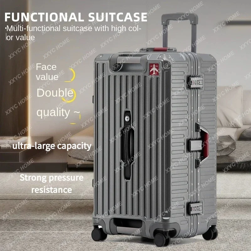 Sports version Extra large capacity thickened Luggage,men's travel Aluminum frame universal wheel trolley boxsuitcases on wheels