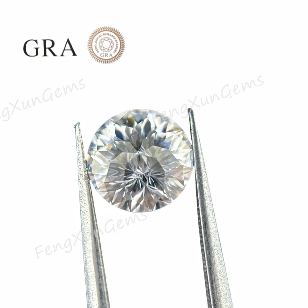 

White D Color Round Emperor Cut 0.5~5CT Loose VVS1 Moissanites Stones With GRA Certificate Ring Bracelet For Jewelry Make