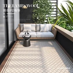 American Terrace Anti-slip Rugs Kitchen Oil-resistant PVC Carpet Waterproof Balcony Large Area Rug Living Room Entrance Door Mat