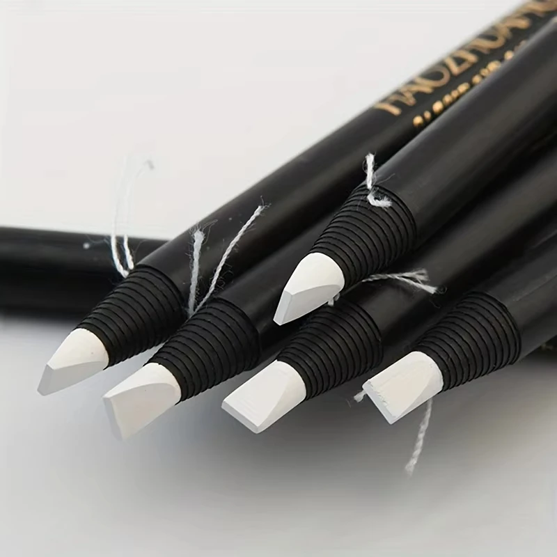 Waterproof Stencil Eyebrow Enhancer Tattoo Positioning Microblading Pencil White Line Brush Head for Makeup Artists