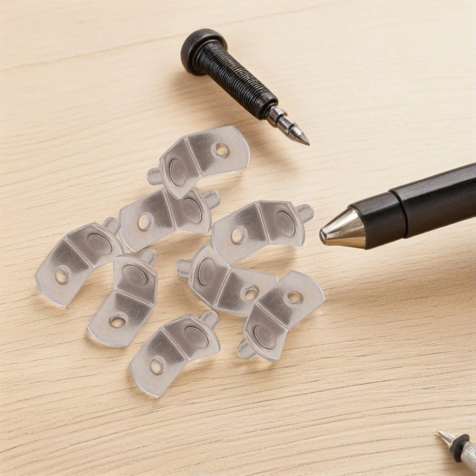 

100Pcs Invisible Shelf Supports Heavy Duty Hidden Brackets for Glass Wooden Shelves Cabinet Wardrobe DIY Mounting Pins