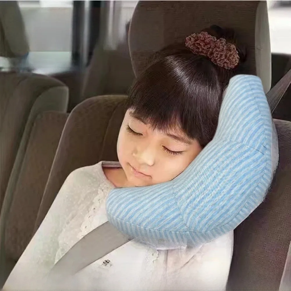 Soft Padding Neck Headrest Cushion Cartoon Design Styling Shape Car Seat Belt Pillow Breathable Adjustable