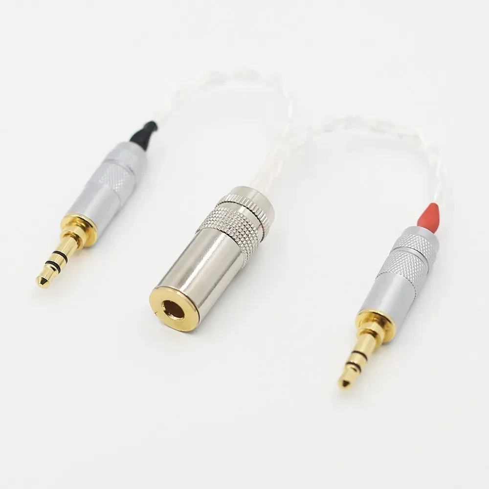 Cable adaptador de Audio Hifi, chapado en plata, macho de 2x3,5mm a hembra equilibrada de 4,4mm, para REPRODUCTOR DE Pono de PHA-3, 1 unidad