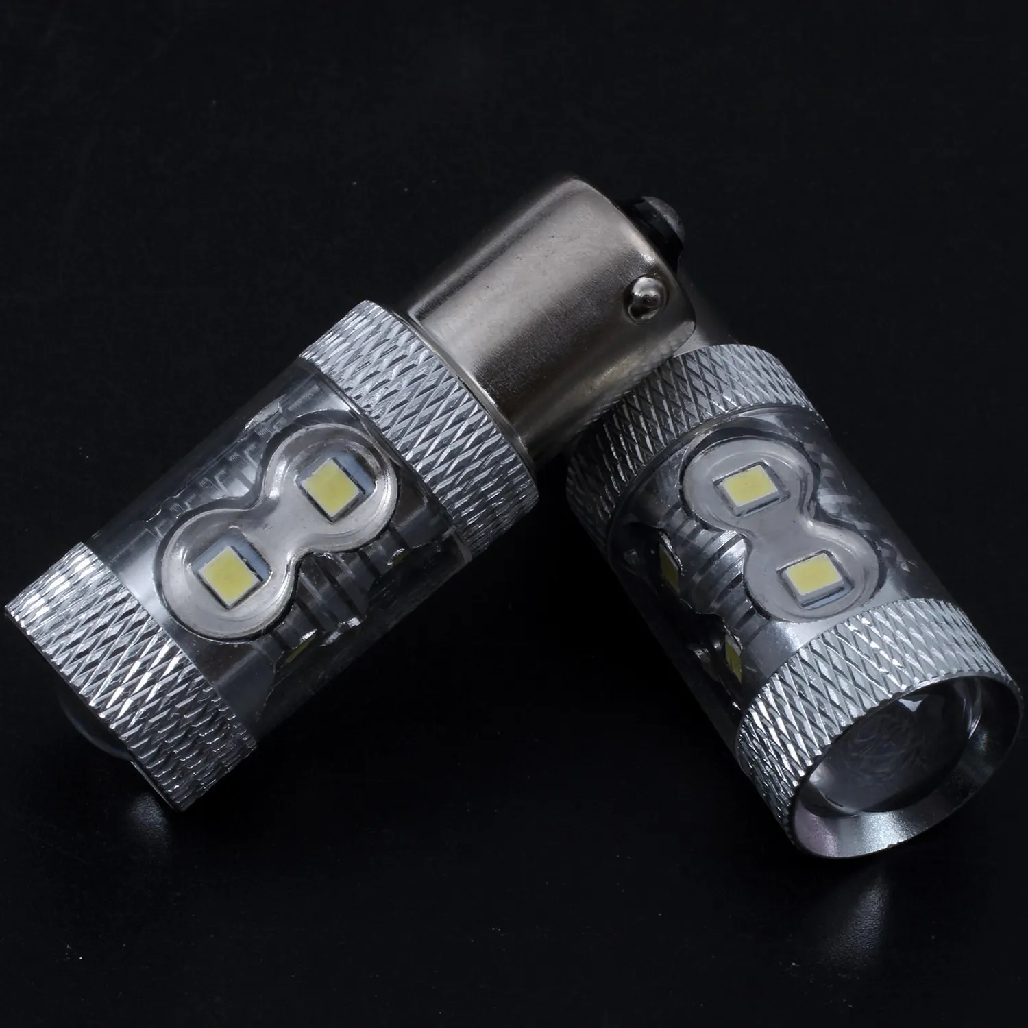 مصباح خلفي بإشارة انعطاف ليد للسيارة ، مصباح احتياطي ، شكل السيارة ، P21W ، Ba15S ، 50W ، 2