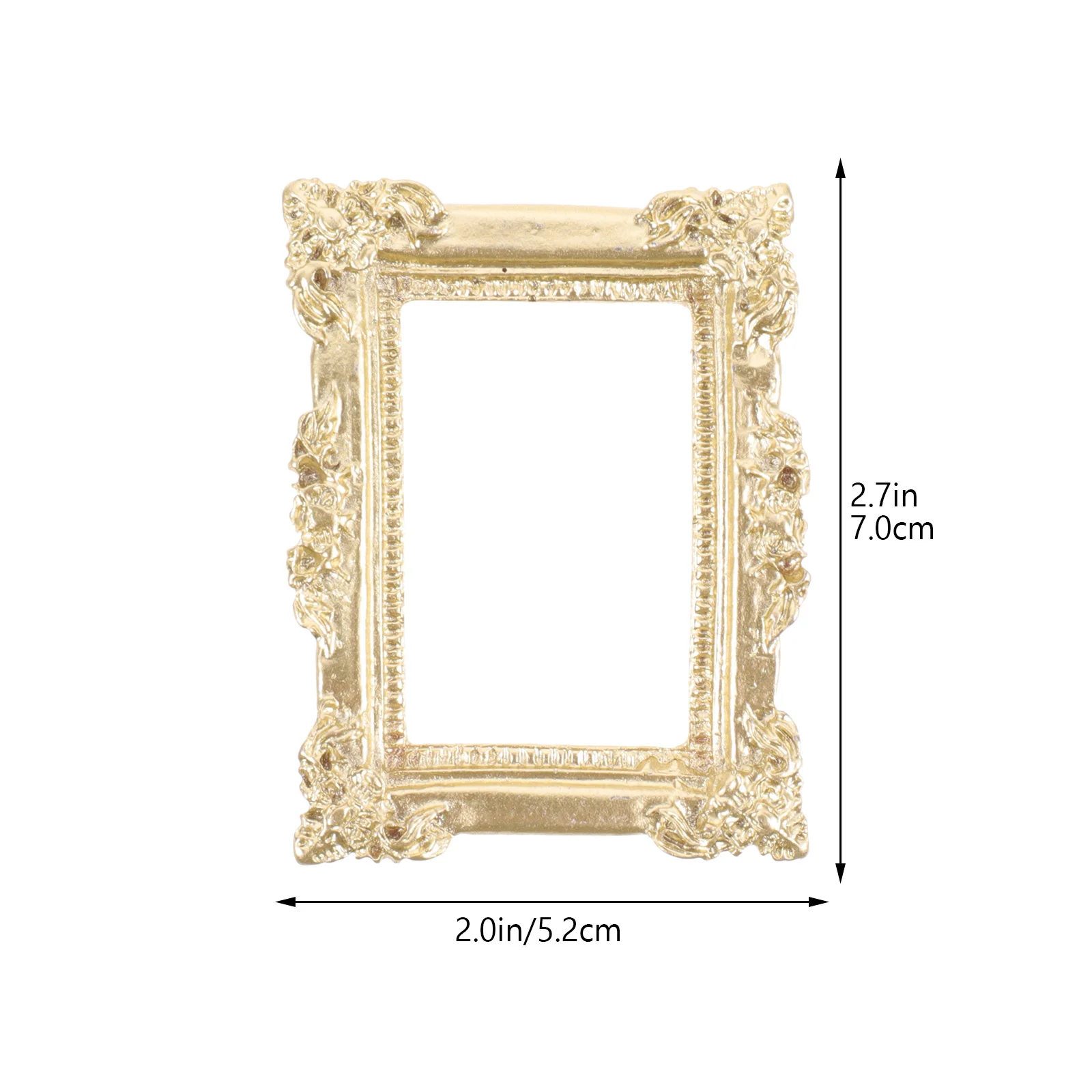 9 Pcs Photo Frame Ornaments Holders Picture Frames Mini Houses Miniature Photograph Background Props Retro Resin Compact Wall