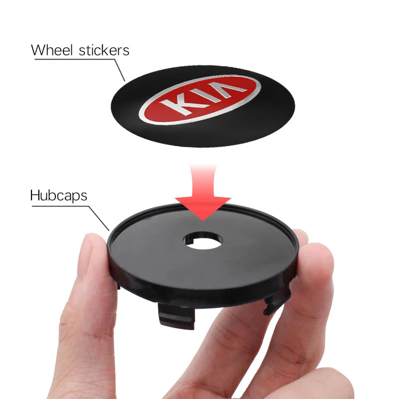 Tapa de cubo de rueda de estilo de coche para KIA Rio Ceed Sportage Cerato Sorento K3 K5, cubierta de llanta, insignia de emblema, accesorios para