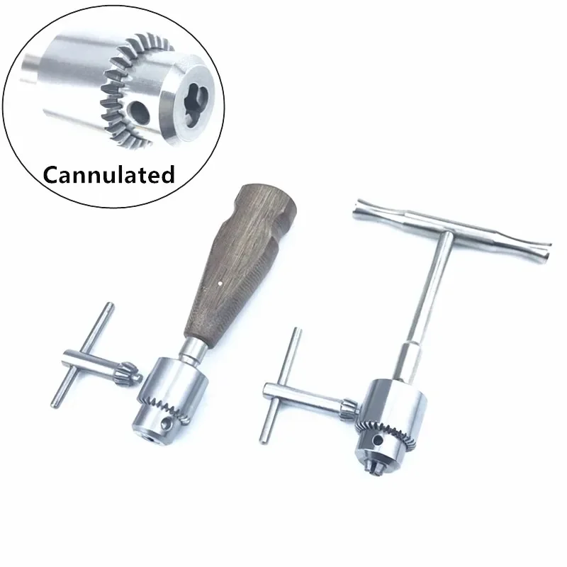 Multifunctional cannulated hand drill Orthopedic Hand Drill Stainless Steel Handle Wood Handle Orthopedic Instrument