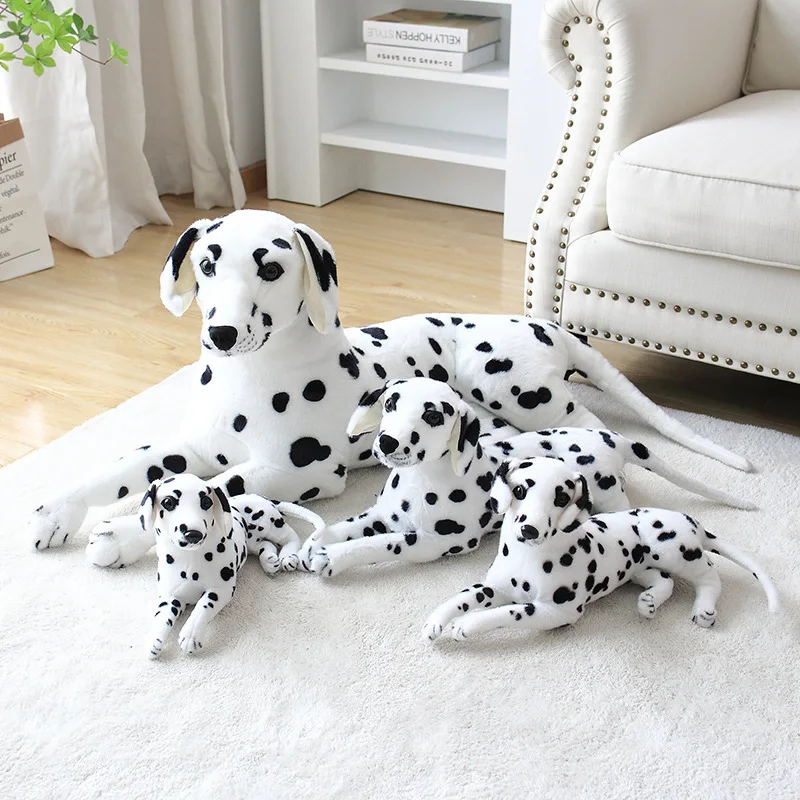 Kawaii Dolls Lying Real-Life Dolls Stuffed Animals Simulation Spotted Dog Plush Toy Brinquedo Toys for Boys Gift for Girl