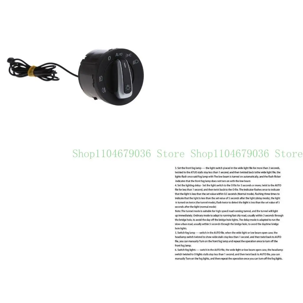 

652F Headlight Switch Auto Headlight Switch for Golf 5 6 MK5 MK6