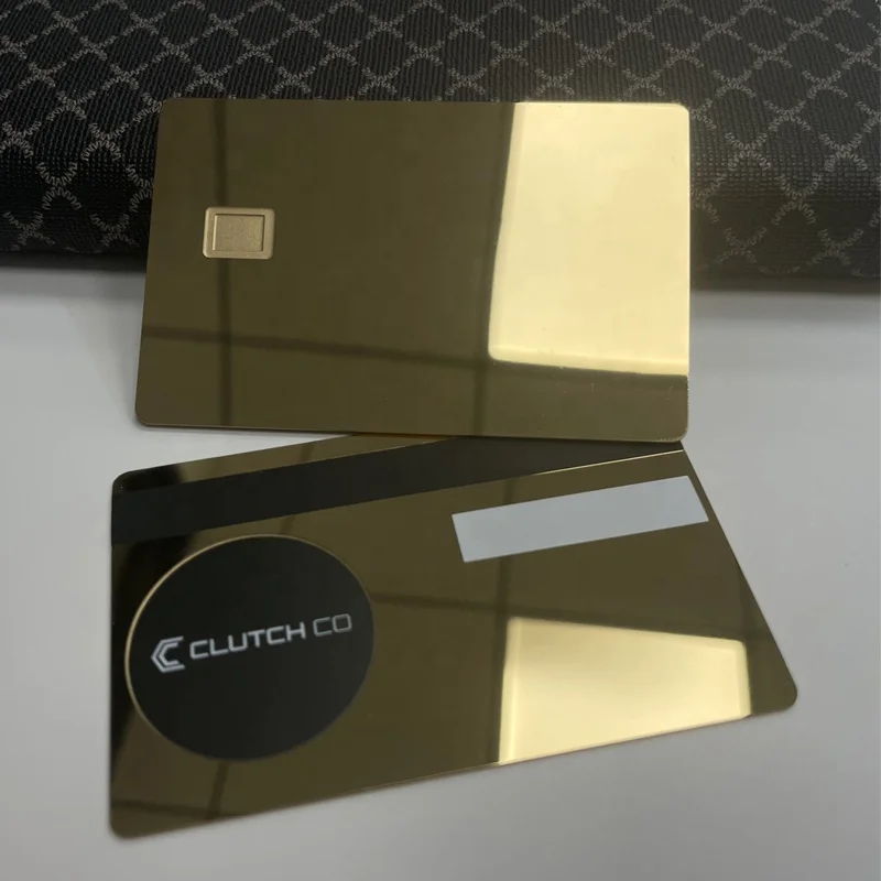 Customized.product.Gold 24K Metal Digital Business NFC Card Mirror