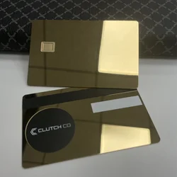 Espelho personalizado do cartão NFC, Ouro 24K, Metal, Negócio digital