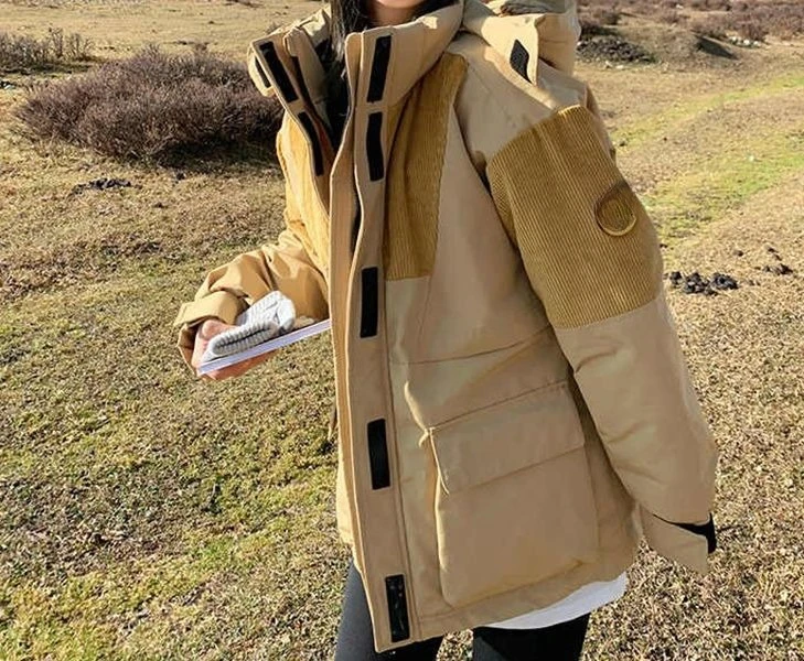 Manteau de couple surdimensionné de haute qualité, fabriqué en tissu de coton overlock, hiver 2025