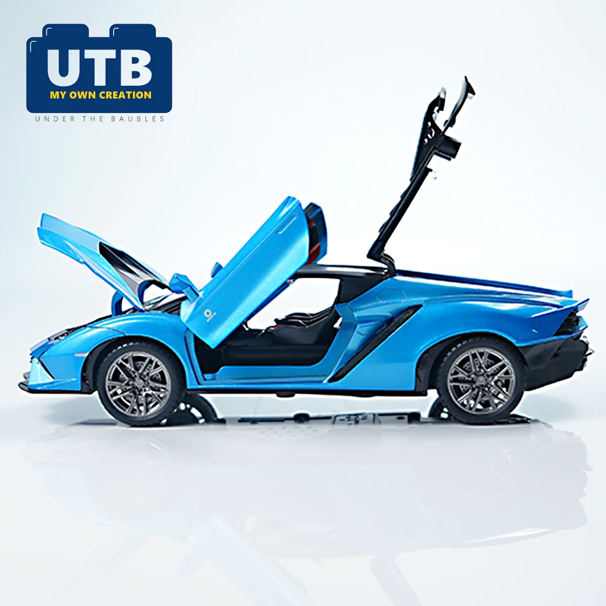 

1:22 Lamborghini Pullback легкосплавный автомобиль синяя литая под давлением модель игрушечного автомобиля Коллекционный автомобиль для взрослых и любителей автомобилей