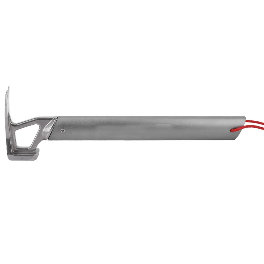 Durable Aluminum Alloy Camping Hammer Portable Heavy Duty Tent Stake Hammer Gray Camping Claw Hammer Hiking