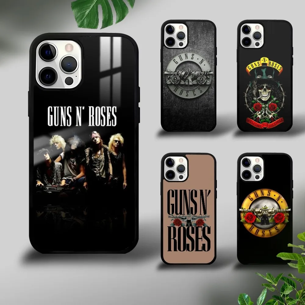 G-Guns N- R-Roses Band Phone Case For iPhone 16 15 14 13 12 11 Pro Xs Max Mini Plus Celulares Hard Funda