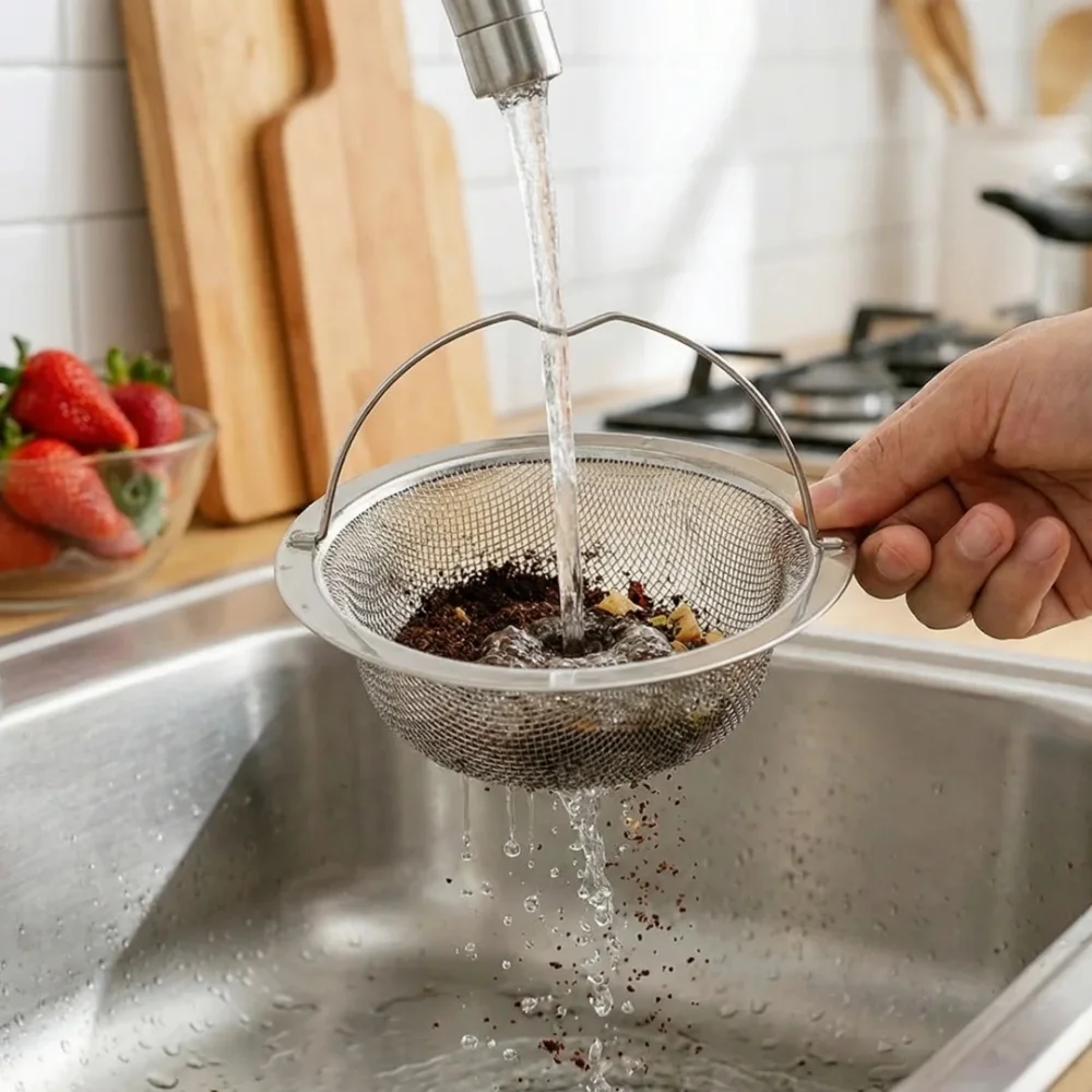 1/2Pcs Stainless Steel Kitchen Sink Filter Anti Clog Drain Filter Garbage Food Residue/Hair Catcher Sink Basket Debris Catcher