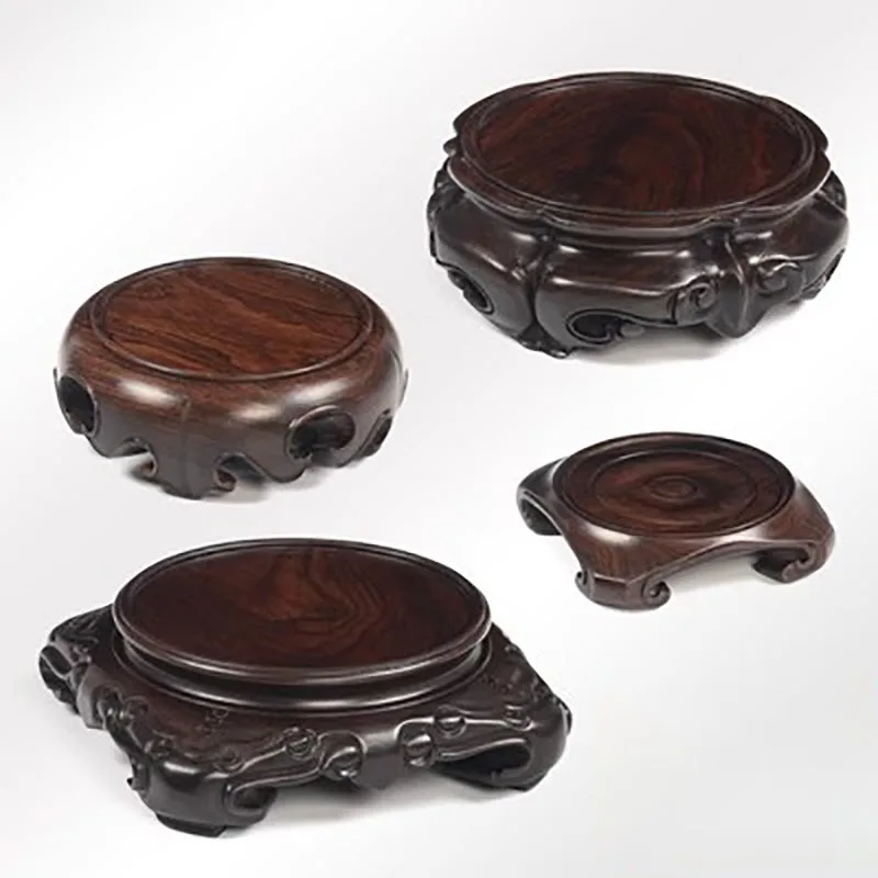 support-en-bois-massif-decorations-pierres-etranges-theiere-vase-a-bonsai-pot-de-fleur-bruleur-d'encens-statue-de-bouddha-base-circulaire