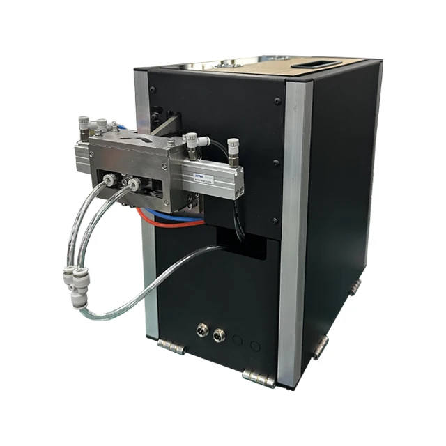 RONGYI New Black Rectangular Air Blowing Screw Supply Machine L361*W201.5*H357 Stainless Steel Belt Material Adjustable Speed