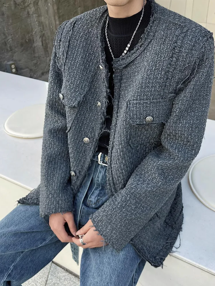 

Модная круглая куртка Ne Jaet для мужчин, весна-осень, легкая, в стиле Maturi, молодежная, однотонная, на одной пуговице, D...