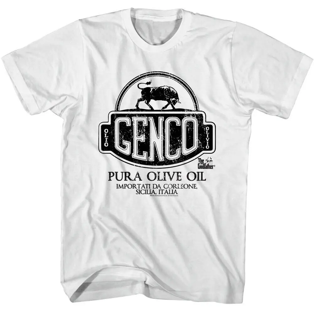 Godfather Genco Pura Olive Oil Men'S T Shirt Imported By Corleone Sicily Italy