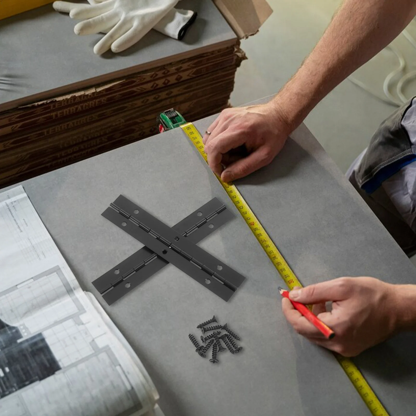 1 set cerniere per pianoforte lunghe nere resistenti cerniere continue porte per armadi pieghevoli scatole di legno mobili cerniera in acciaio inossidabile nero