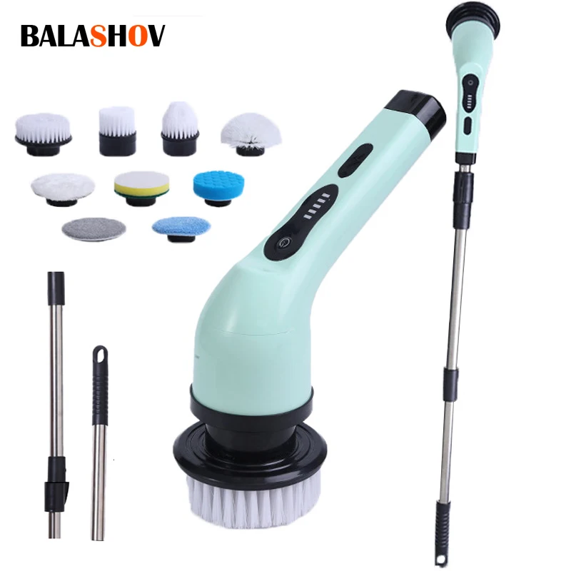 Electric Cleaning Brush Electric Spin Cleaning Scrubber Electric Cleaning Tools Parlour Kitchen Bathroom Cleaning Gadgets