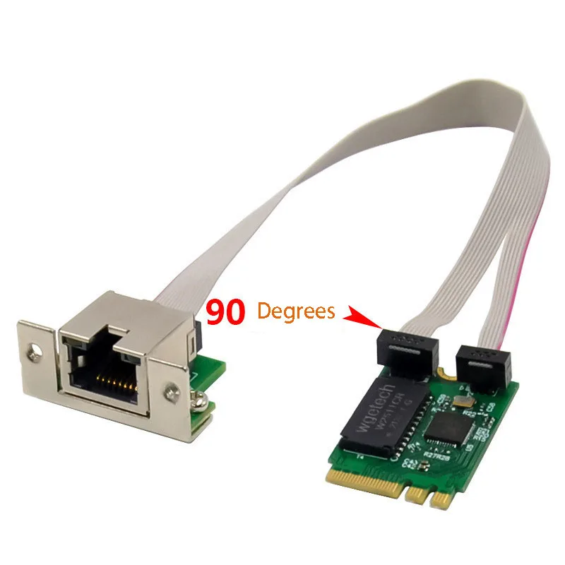 2.5G M.2 A+E KEY Gigabit Ethernet Network Card 10/100/1000M Single Port RJ45 Router Convert Extend Adapter for Desk PC Computer