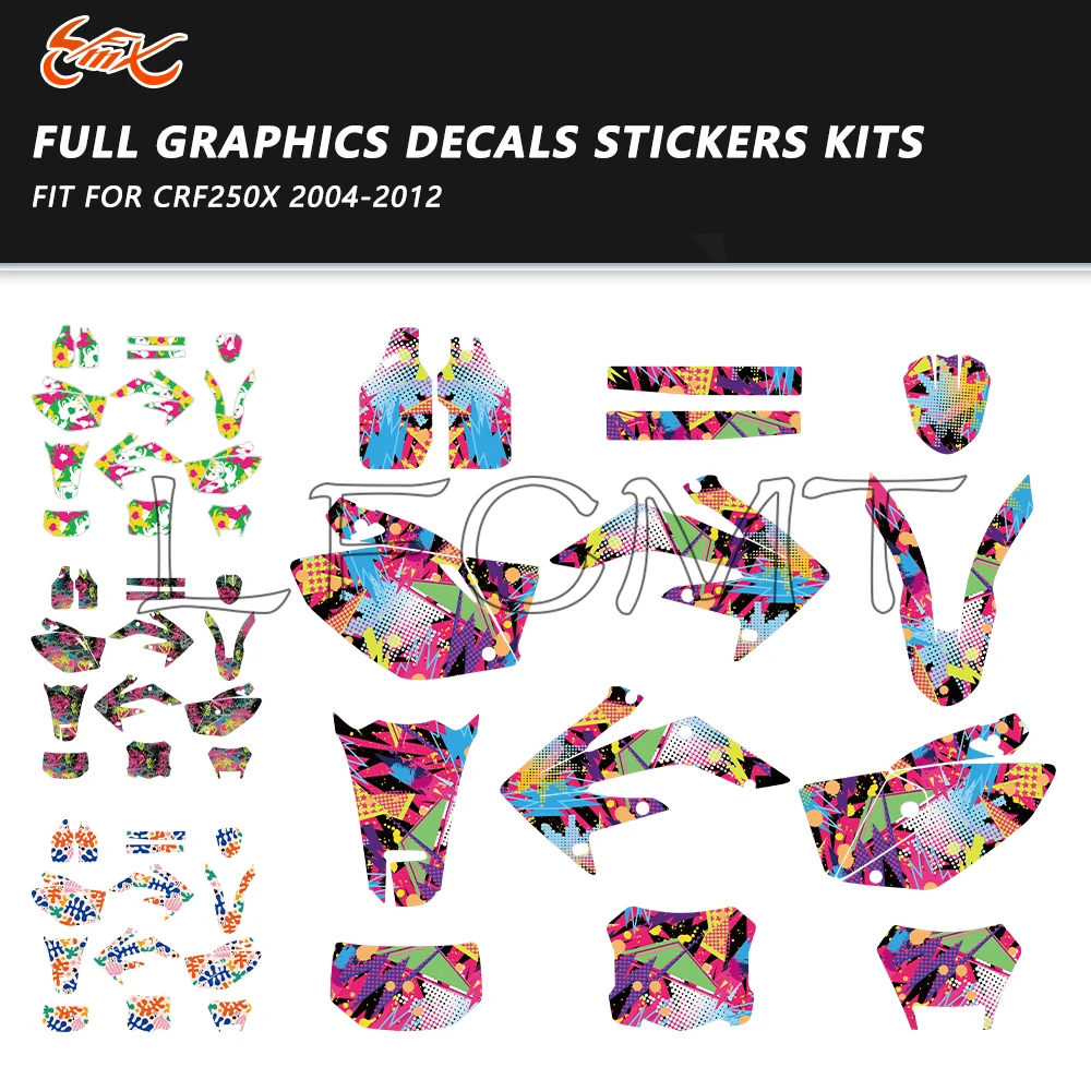 

Fit for CRF250X CRF 250 X CRF 250X 2004 2005 2006 2007 2008 2009 2010 2011 2012 Motorcycle Graphics Decal Sticker Decoration Kit