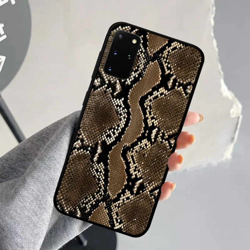 Snakes Skin Phone Case For Samsung S 9 10 20 21 22 23 30 23plus lite Ultra FE S10lite Fundas