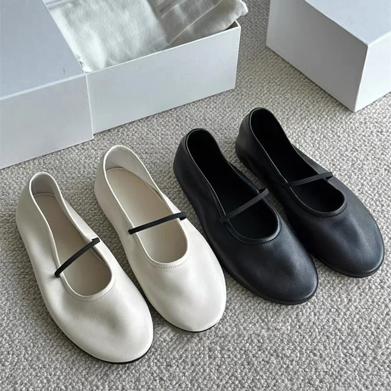 

2026 Spring Round Toe Women Ballet Flat Shoes Fashion Shallow Loafers Ladies Casual Mary Janes Women's Comfortable Footwear