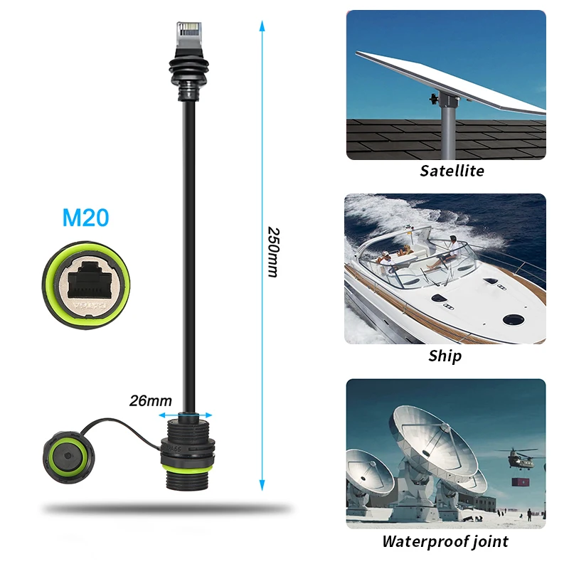 Starlink Gen 3 إلى CAT6 كابل موصل لا تأخير نقل البيانات كابل إيثرنت عملي لـ V3 المهنية في الهواء الطلق 0.5/1 متر