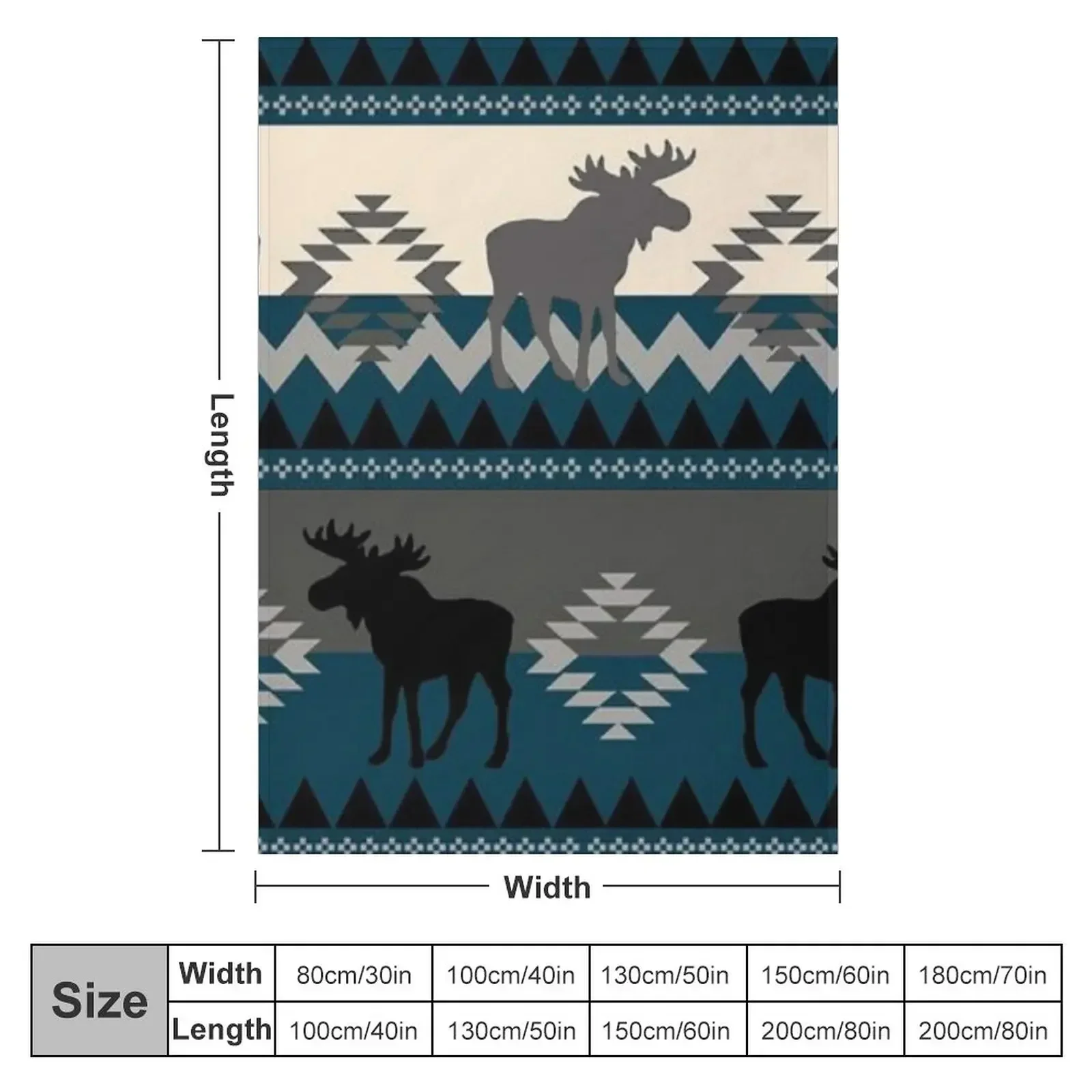 Moose Design Throw Blanket Sofa Plaid on the sofa Hair Polar Blankets