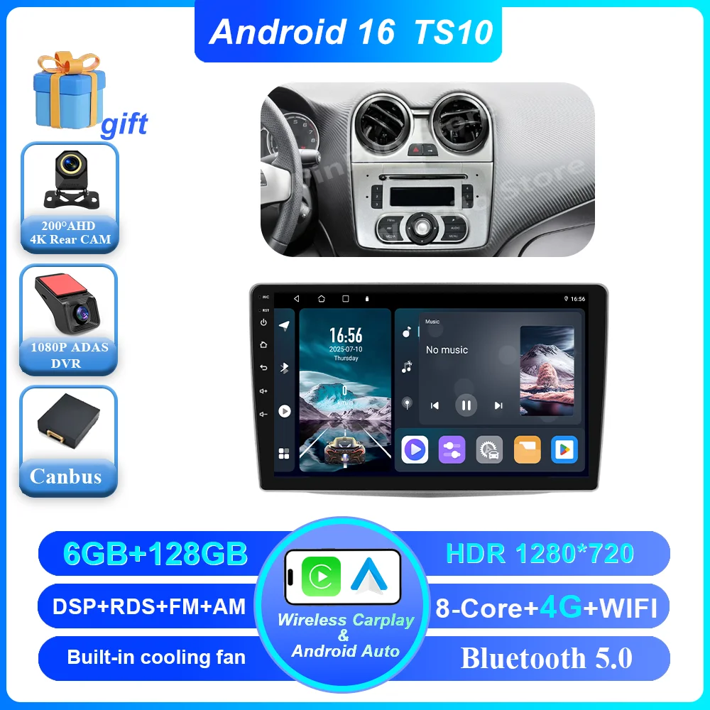 Autoradio Multimedia Video Player Voor Alfa Romeo MiTo 955 2008-2016 Android Auto Carplay GPS Navigatie Stereo WiFi 2K Scherm