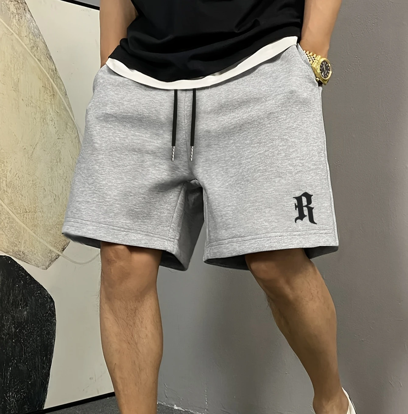 

Летние мужские повседневные шорты с буквенным принтом, дышащая ткань, стильные, универсальные, подходят для занятий спортом и повседневной носки.