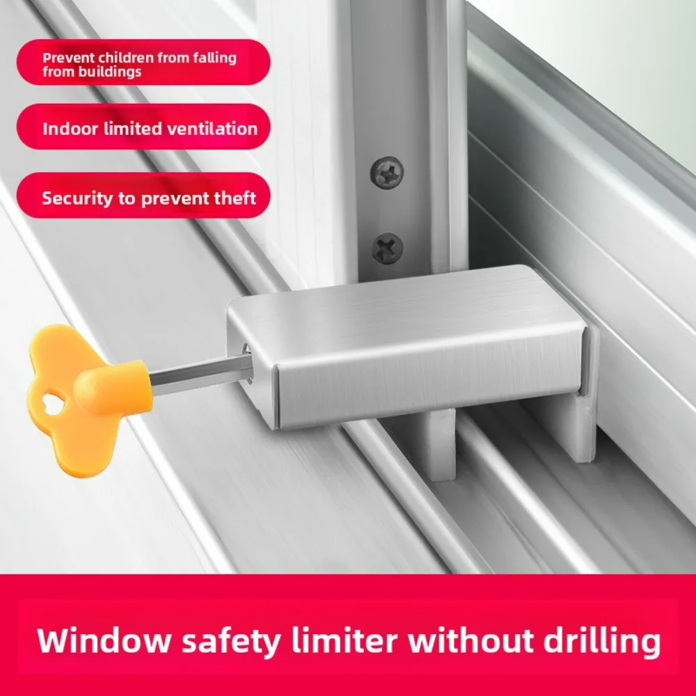 

Window Security Key Lock Sliding Doors Windows Restrictor Child Safety Anti-theft Door Stopper Windows Children Baby Safety Lock