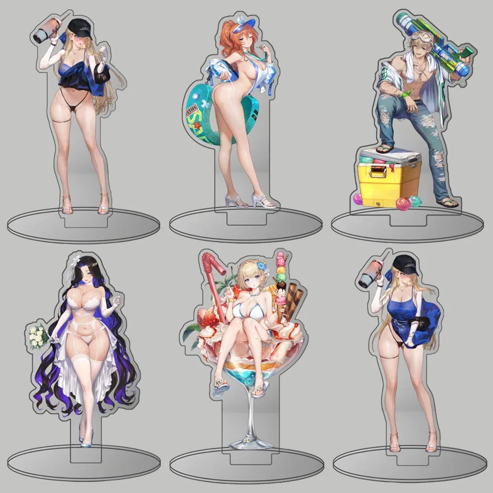 อะนิเมะเกม Browndust2 อะคริลิค 2nd ครบรอบ Justia Wilhelmina Eclipse ชุดว่ายน้ํายืนแผ่นของขวัญเครื่องประดับของเล่น