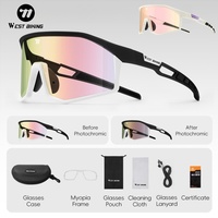 WEST BIKING New Cycling Sunglasses TR90 Colorful Photochromic Change Bicycle Glasses UV400 Men Women Bike Eyewear Sports Goggles