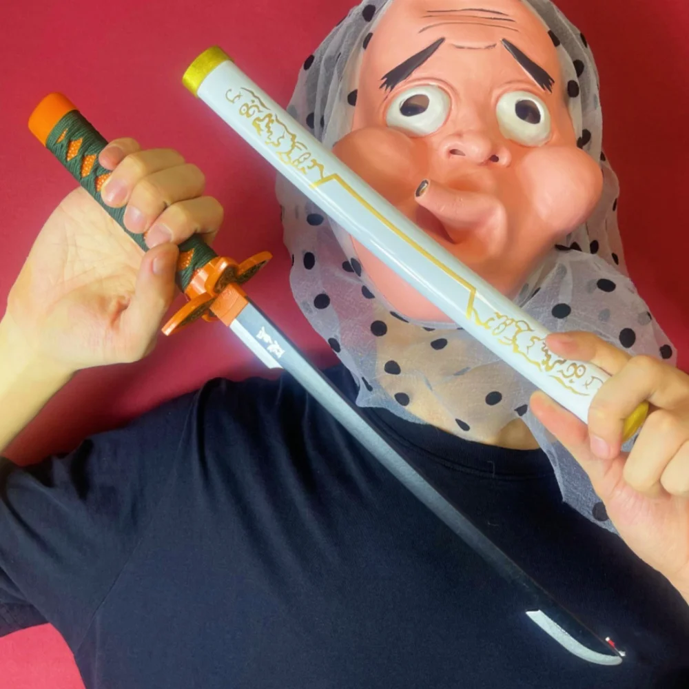 

17-дюймовая катана Шинобу из «Клинок, рассекающий демонов» (Kimetsu No Yaiba), нож ниндзя, аниме-реквизит для косплея, настоящая японская катана, самурайская сабля, игрушка, подарок