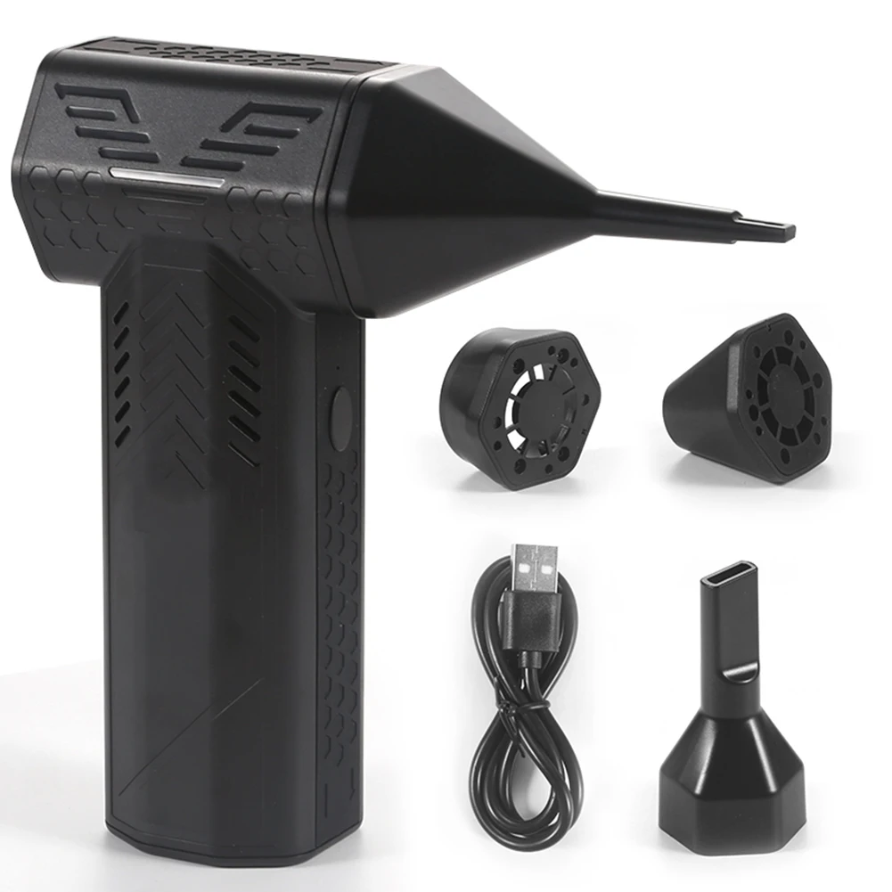 

Portable Fan Brushless Motor Messy Project Cleanup Compact Size Four Interchangeable Nozzles For Car Detailing