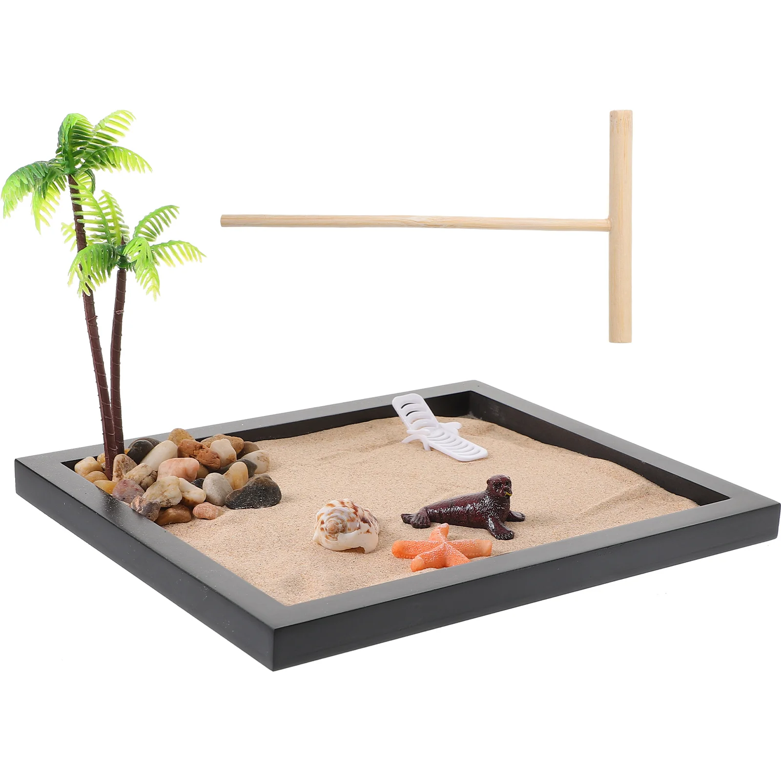 

Sandbox Japanese Ocean Beach Desktop Landscaping Table Micro Landscape Home Decoration Zen Garden Kit for Decorative Office