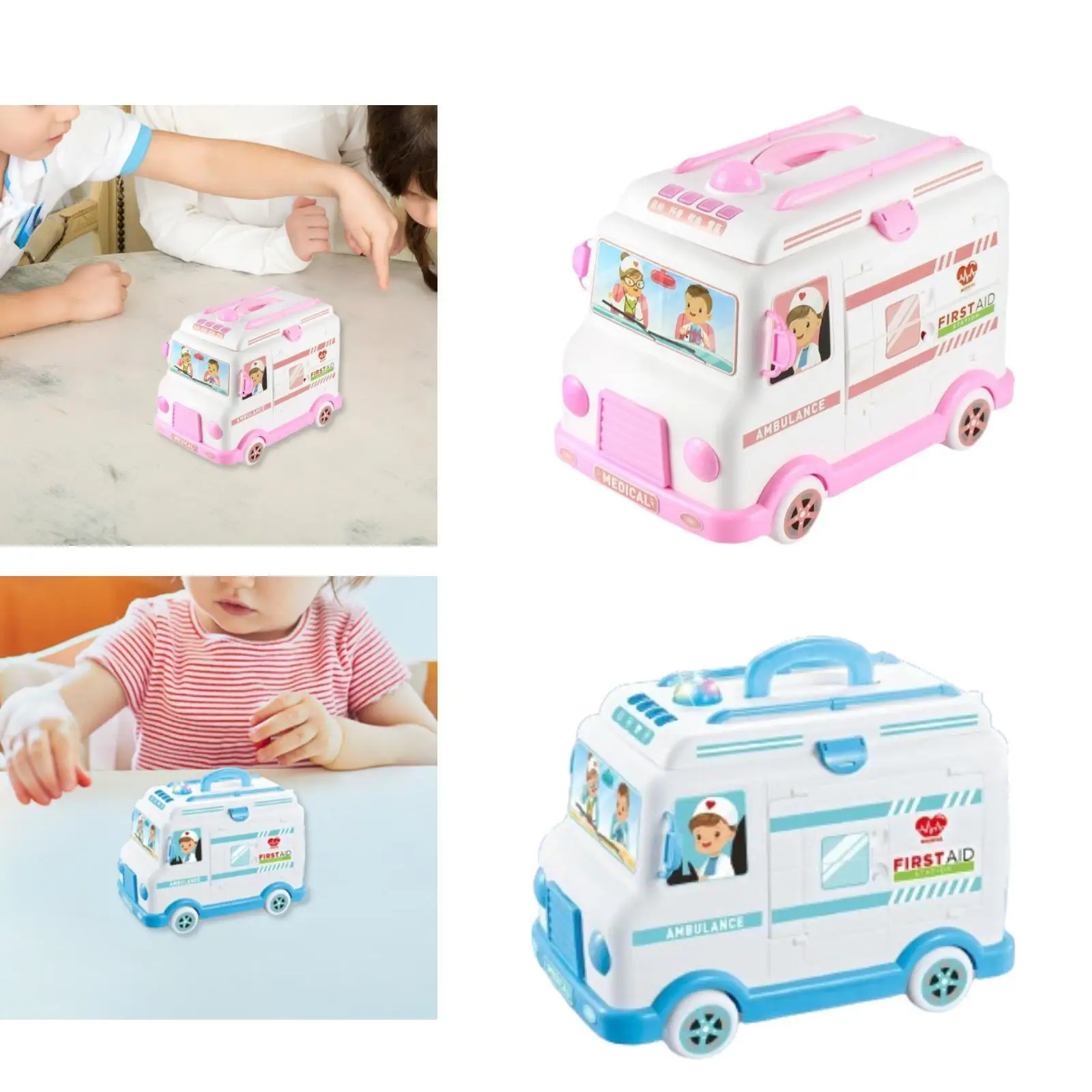 Ambulance Truck Toy Doctor Kits voor kinderen Fijne motoriek Educatieve doktersset