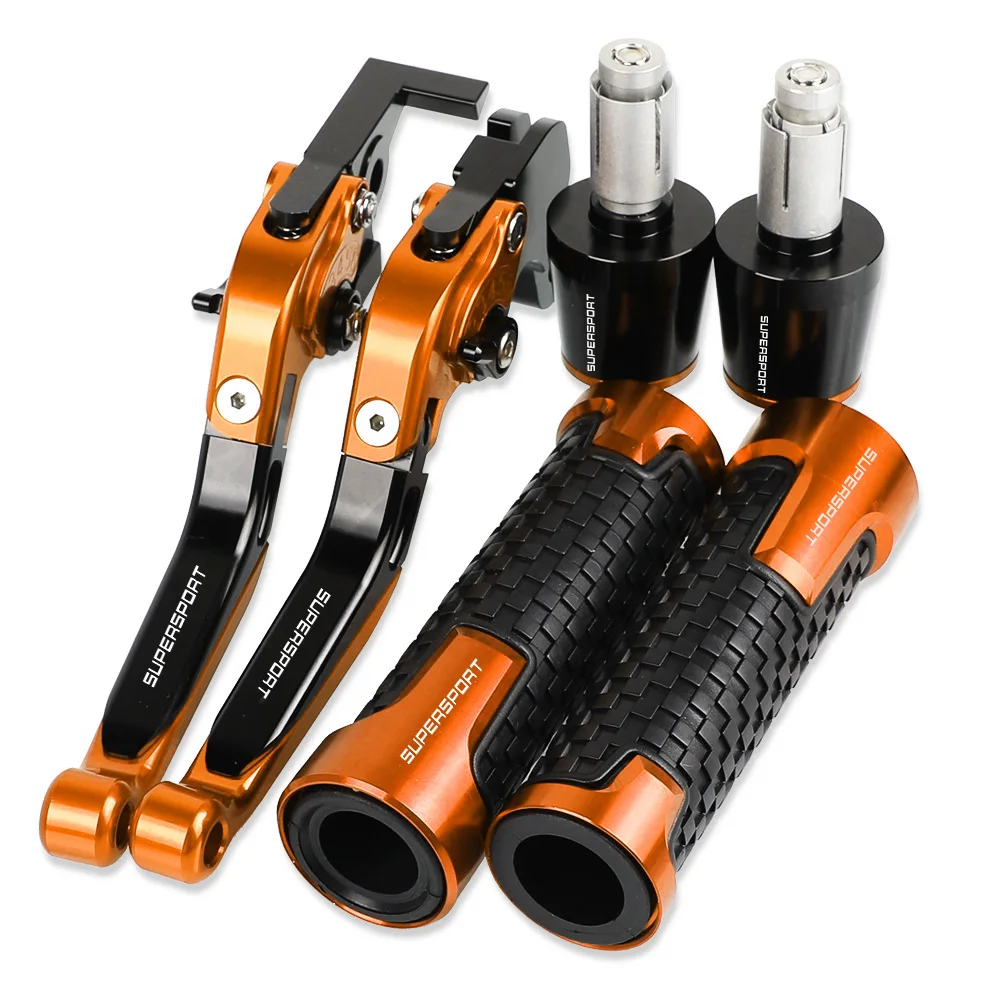 

For DUCATI 800 Supersport 2003 800 Supersport Motorcycle Accessories CNC Aluminum Brake Clutch Levers Handlebar Hand Grips ends