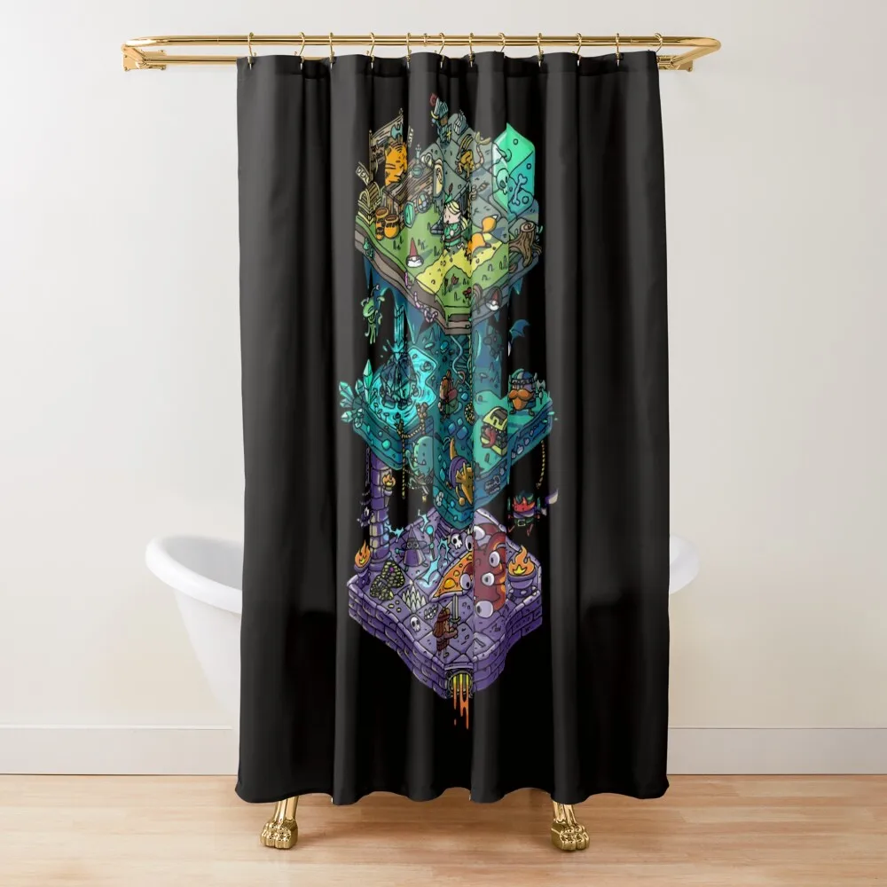 

Dungeons and Isometric Dragons Shower Curtain Shower Set Accessories For Shower And Services Waterproof Bathroom Curtain